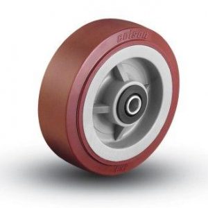 12″X3″ POLY ON POLY WHEEL WITH ROLLER BEARINGS