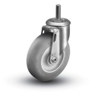 3″X1-1/4″ THERMOPLASTIC RUBBER THREADED STEM SWIVEL CASTER