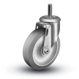 3.5″X1-1/4″ THERMOPLASTIC RUBBER THREADED STEM SWIVEL CASTER