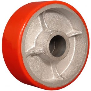 4″X2″ POLYURETHANE ON IRON WHEEL WITH ROLLER BEAIRNG